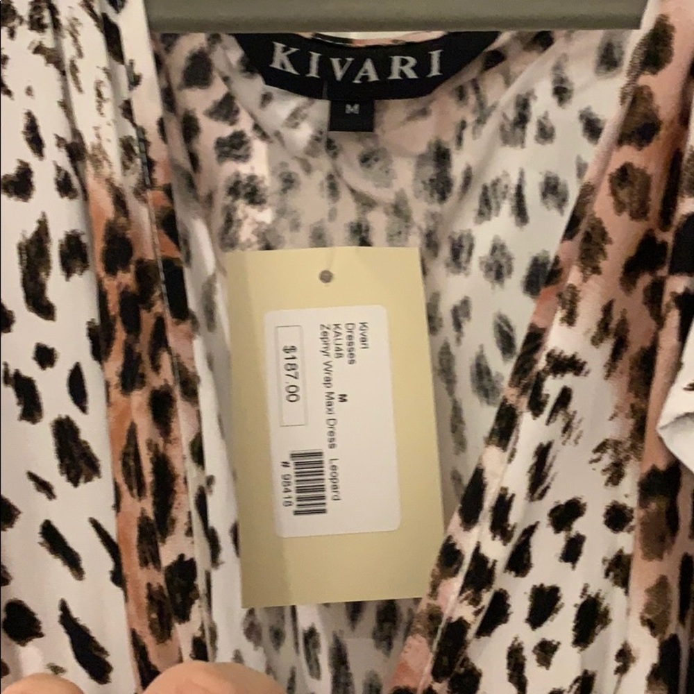 Kivari Animal-Print Maxi Dress in White and Brown - Picture 7 of 7